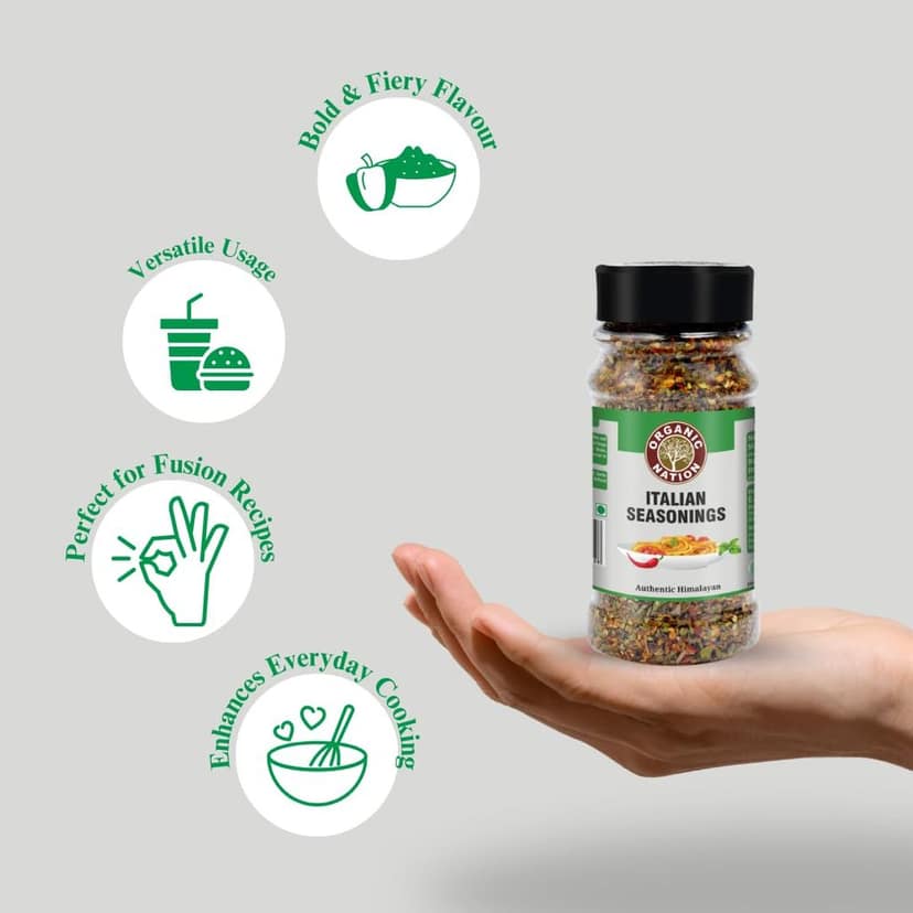 Organic Nation Italian Seasoning 90g (Pack of 2) | Premium Mixed Herbs for Pasta, Pizza, Sauces & Marinades view 7