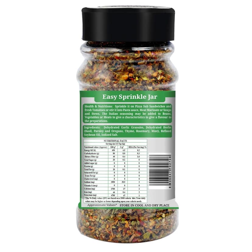 Organic Nation Italian Seasoning 90g (Pack of 2) | Premium Mixed Herbs for Pasta, Pizza, Sauces & Marinades view 9