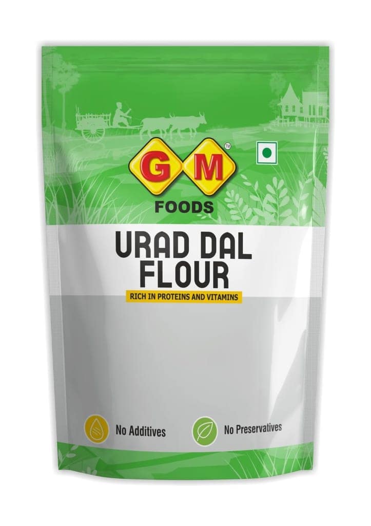 GM Foods Urad Dal Atta 500g (Pack of 3) | Black Gram Flour | High Protein, Natural & Nutritious | Gluten-Friendly Flour for Dosa, Idli, Dhokla & Indian Cooking | Fresh Quality view 2