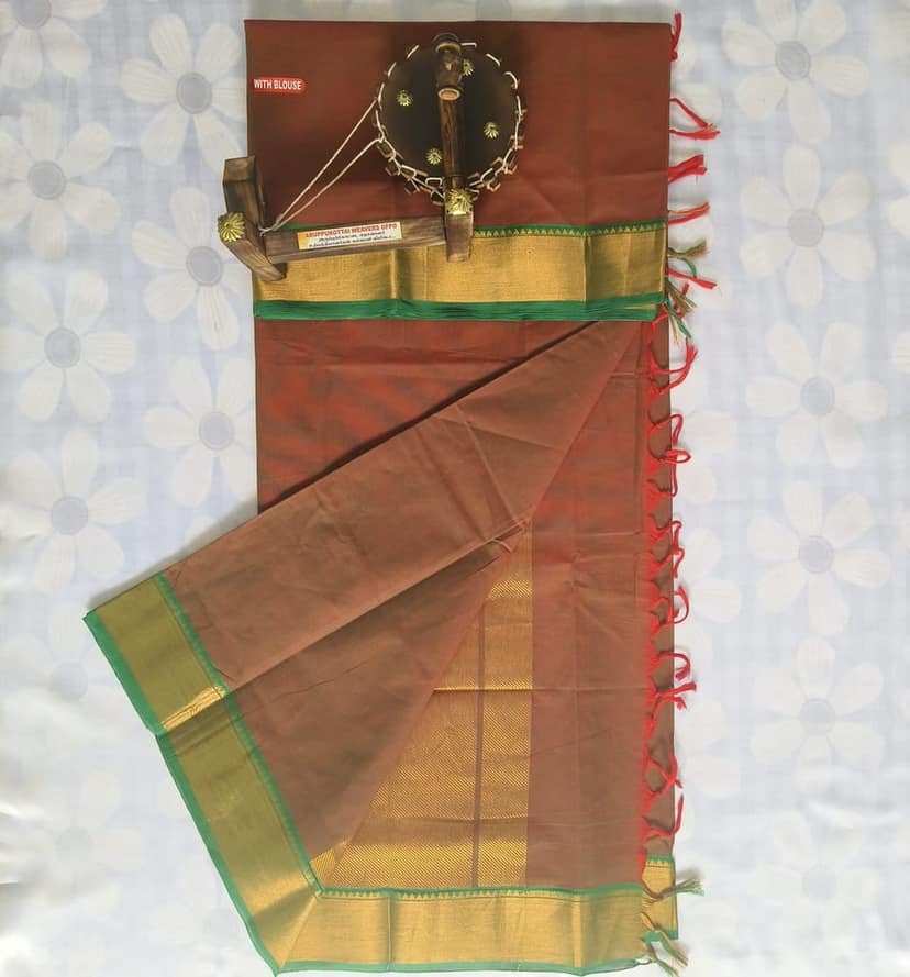 Pure Cotton Saree with Blouse view 2