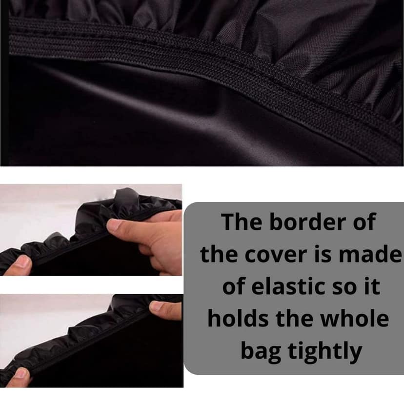 Waterproof Backpack Rain Cover with Pouch, Elastic Adjustable view 4
