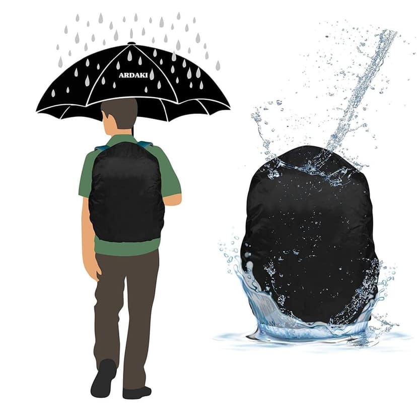 Waterproof Backpack Rain Cover with Pouch, Elastic Adjustable view 5