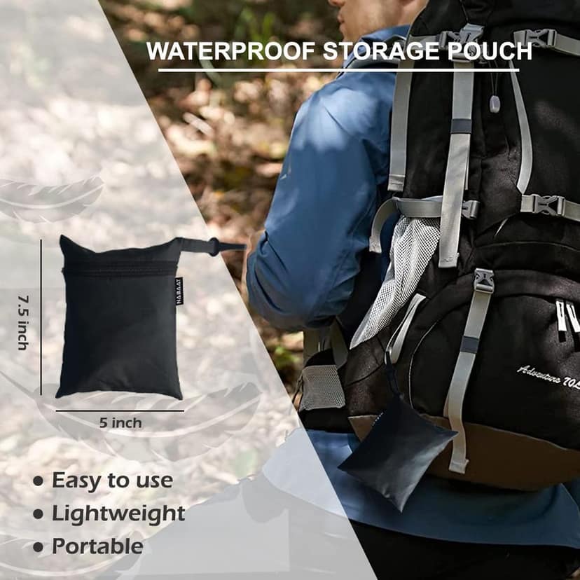 Waterproof Backpack Rain Cover with Pouch, Elastic Adjustable view 6
