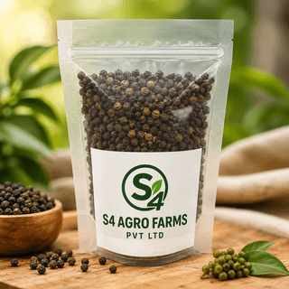S4 Agro Premium Whole Black Pepper Kali Mirch (100g) | Pure & Aromatic Spice | Everyday Cooking
