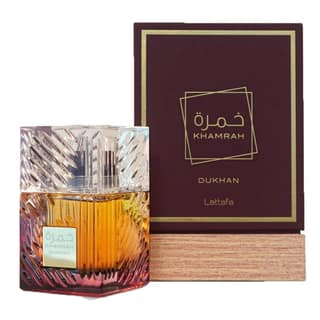 Lattafa Khamrah Dukhan Eau De Parfum 100ml for Men Premium Smoky Spicy Sweet Warm Woody Long Lasting Masculine Fragrance