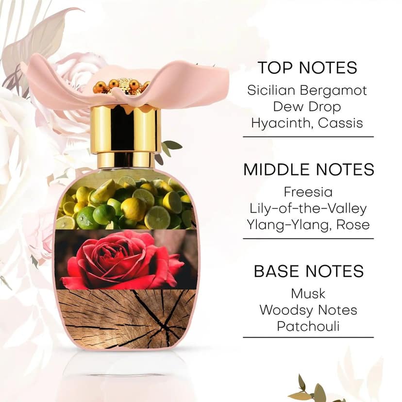 Monique Lhuillier EDP for women-Luxury Celebrity Perfume-Long-lasting Floral Woody Musk Fragrance -100 ml view 3