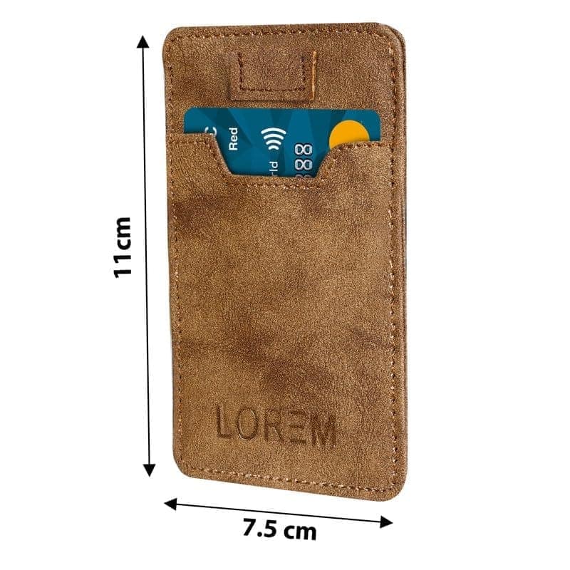 LOREM Mini Wallet for ID, Credit-Debit Card Holder & Currency with Strap Puller to Pull Out Card for Men & Women-UF view 4
