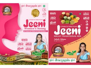 Jeeni Combo Pack Of Women's Strong Mix Millet Multi grains (500 gm) and Double Filtered Sprouted Organic (1 kg) for 2 & 12 yrs (Pack of 2 )