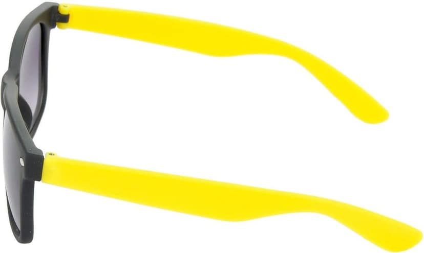 Hrinkar Unisex Wrap-around Sunglasses Golden & Yellow Frame, Grey Lens (Medium) - Pack of 2 view 5