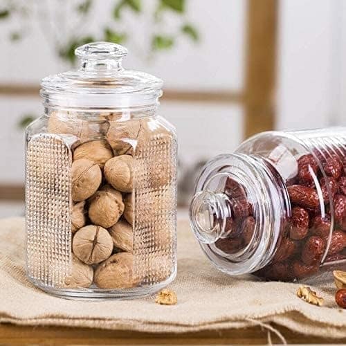 Big Size Pop jar 2.2 Littre glass container jar with lid For Kitchen Storage Food Containers For Storing Spices, Jam, Honey, Aachar, Sugar, Coffee, Dried Masala