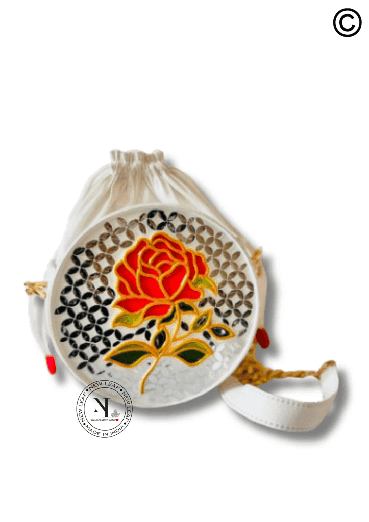 Blushing Rose Lippan Art Potli Sling Bag view 2