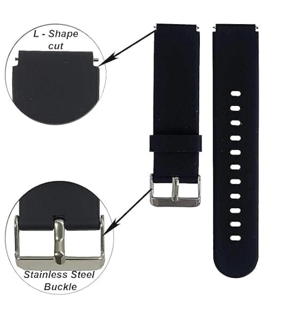 19mm Silicone Strap Compatible with Noise Colorfit Pro 2, Boat Storm Smart Watch & Watches with 19mm Lugs view 2