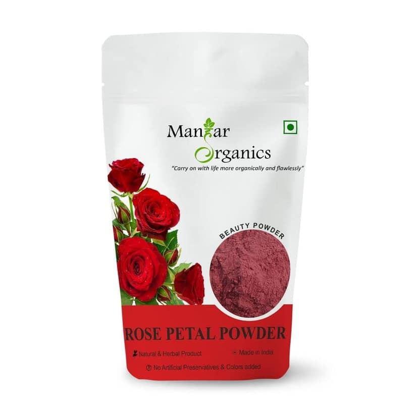ManHar Organics Rose Petal Powder 1KG | Pure & Natural | For Glowing Skin, Face Packs & Hair Care | No Additives | Herbal Beauty Ingredient