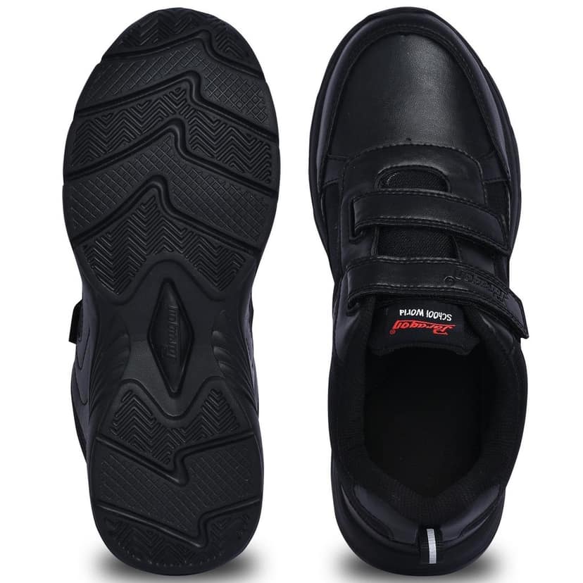Paragon Ultra Comfortable, Lightweight and Durable Boy's & Girl's Black School Shoes for Everyday Use | Black Uniform Shoes with Velcro Closure and Breathable Outer Fabric view 6