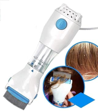 240V Electrical Head Lice Comb - Chemical-Free Lice Capture Solution - Kills and Removes Lice - Treatment Vacuum Machine for Head