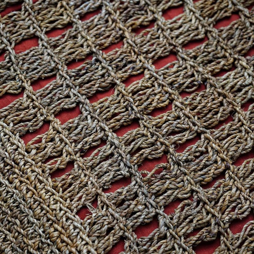 Banana Fiber Jali Crochet Bag (1TGAUTLKA03527) view 3