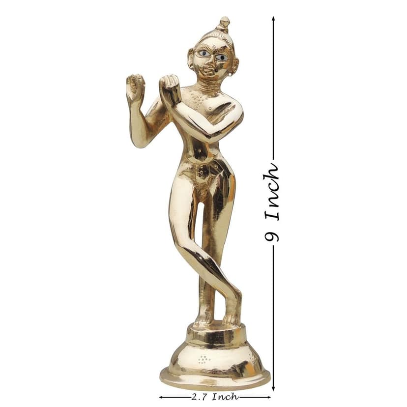 Brass Showpiece Krishna Thakur Ji Jugal Jodi Statue (BSMAS1583 K) view 2