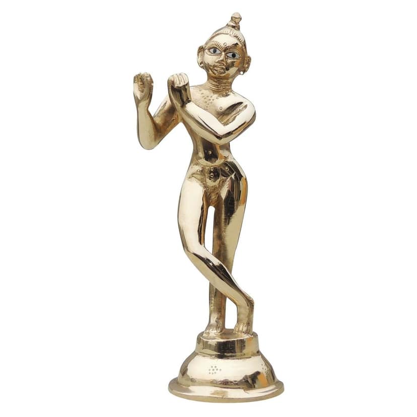 Brass Showpiece Krishna Thakur Ji Jugal Jodi Statue (BSMAS1583 K) view 3