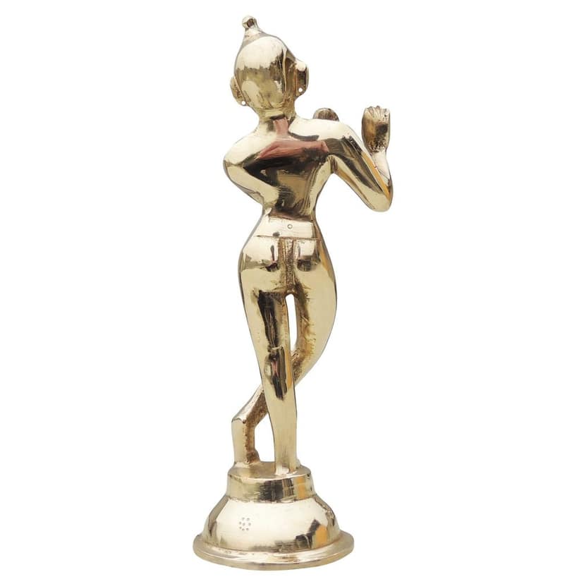 Brass Showpiece Krishna Thakur Ji Jugal Jodi Statue (BSMAS1583 K) view 4