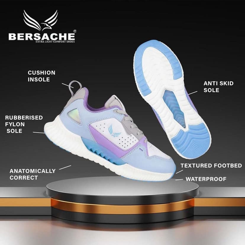 Bersache Sneaker, Loafers ,Casual With Extra Comfort Sneakers For Women's view 4