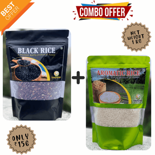 Black Rice + Aromatic Rice Variety: JWSA (Joha Rice) - 1 KG