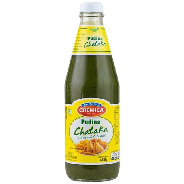 Cremica Pudina Chataka Spicy Mint Sauce, 450G Bottle
