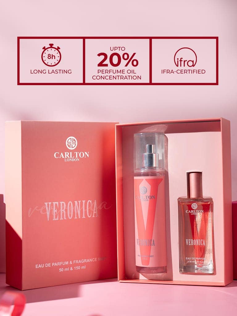 Carlton London Women Gift Set of 2 Veronica EDP Perfume 50ml & Body Mist - 150ml view 4