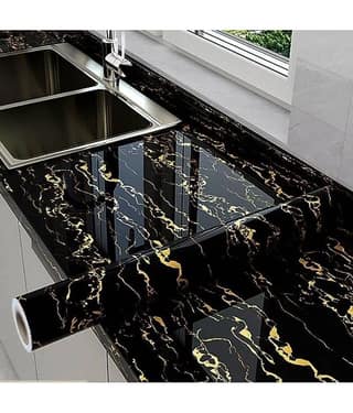 KRAMOX Marble Wallpaper Kitchen Sticker Sheets for Shelves Oil Proof Wallpaper -Furniture, Kitchen, Cabinets, Almirah (60cm x 200cm)