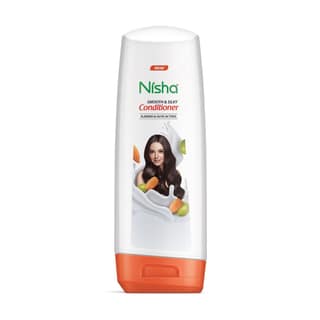 Nisha Hair Conditioner 180ml Bottle, Smooth & Silky Conditioner with Almond and Olive Actives for Dry and Frizzy Hair