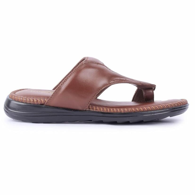 FEATHER LEATHER Men's Genuine Leather Formal Comfortable & Fashionable Flip Flops Slipper | Casual Indoor/Outdoor/Cross Strip Chappal view 10