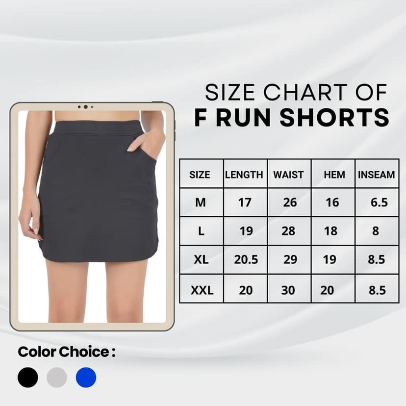 BlueFicus Women's Polyester Comfortable Stretch Double Wraparound Skort for Women & Girls for Sports, Gym, Casual Wear, Party Wear (Grey) view 5