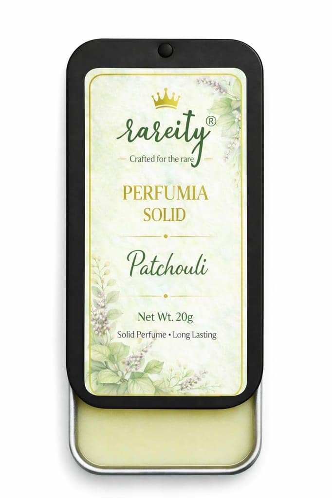 Rareity Solid Perfume – Patchouli Fragrance | Earthy Herbal Long Lasting Balm Perfume | Pocket Perfume | Alcohol-Free | 20g| Travel-Friendly