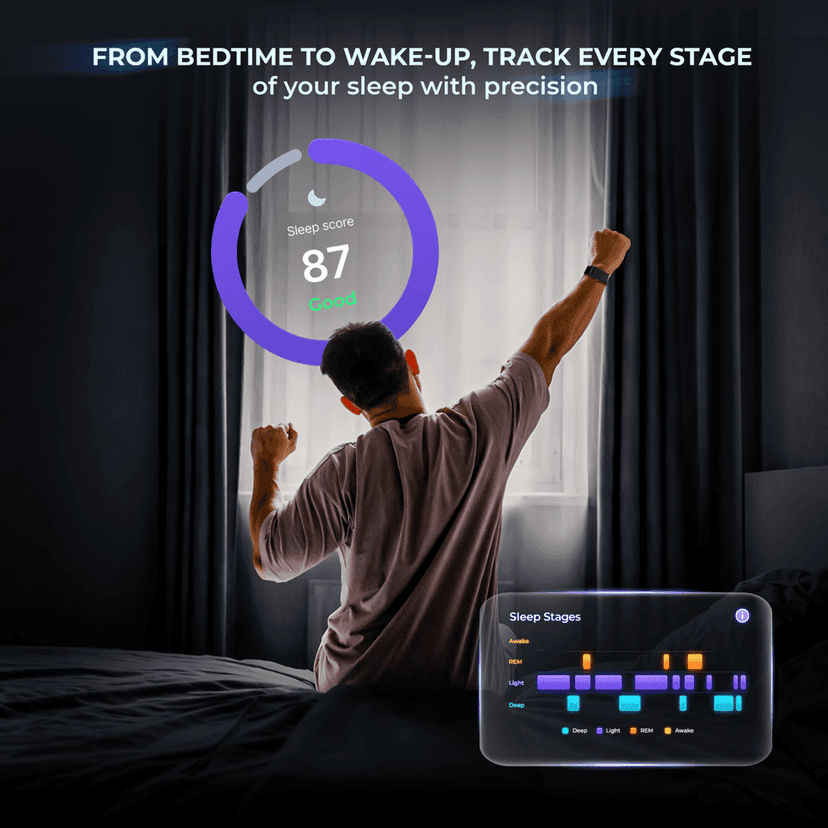 AltiPace Fit+ Smart Fitness Band| Tracks Heart Rate, HRV, Sleep, Stress and SPO2 view 6