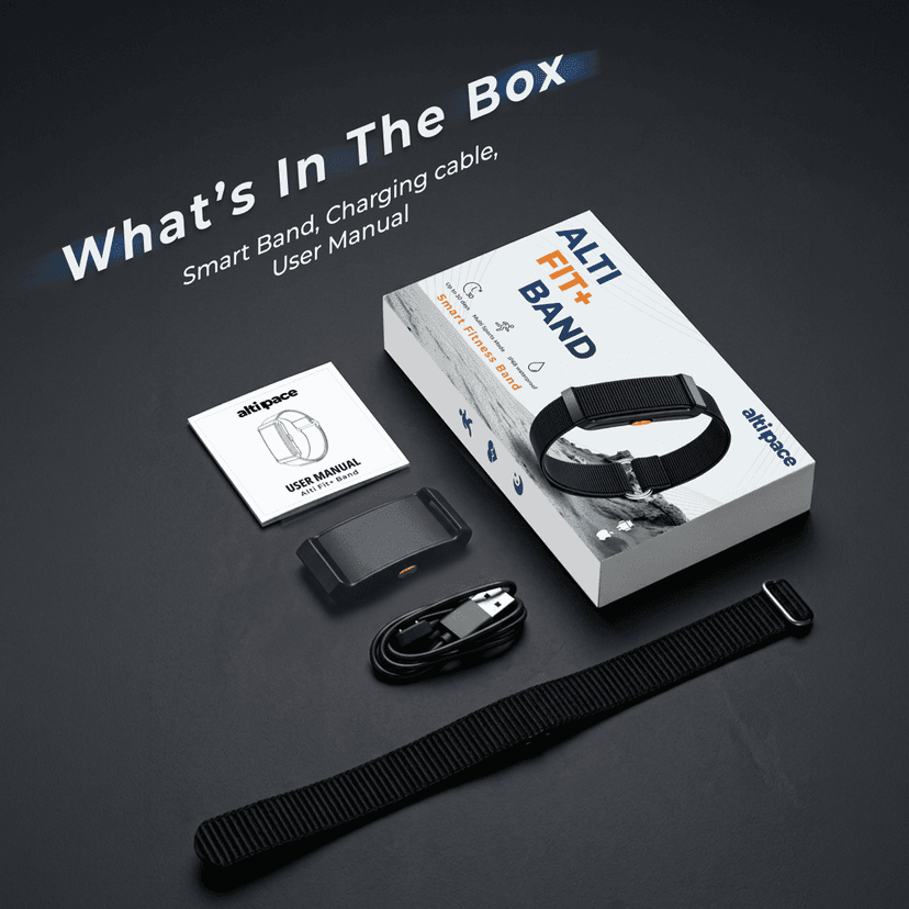 AltiPace Fit+ Smart Fitness Band| Tracks Heart Rate, HRV, Sleep, Stress and SPO2 view 8