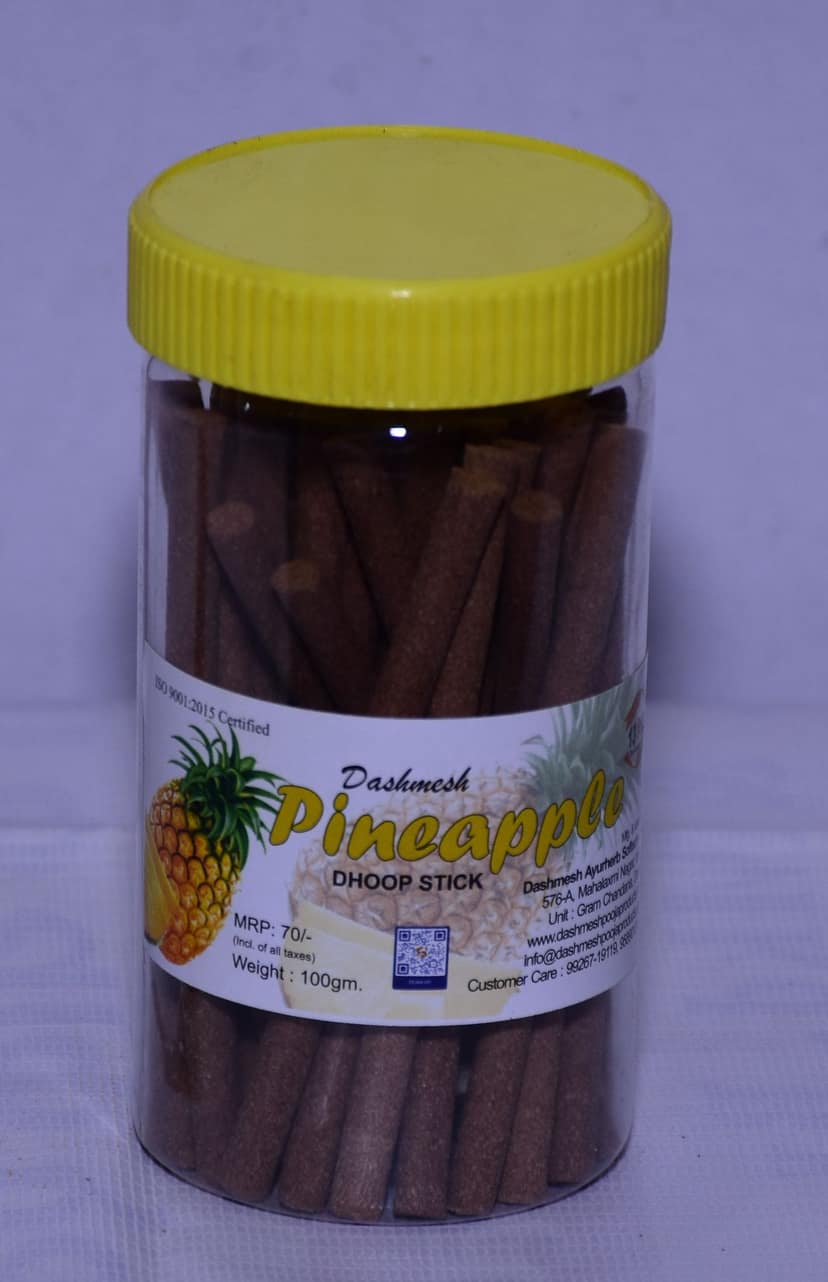 Dashmesh Pineapple Dhoop Stick Jar view 2