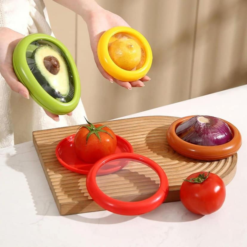 Wholesale Item - SILICONE FRUIT AND VEGETABLE STORAGE CONTAINERS SET(SET OF 4) - MOQ 7 Pieces
