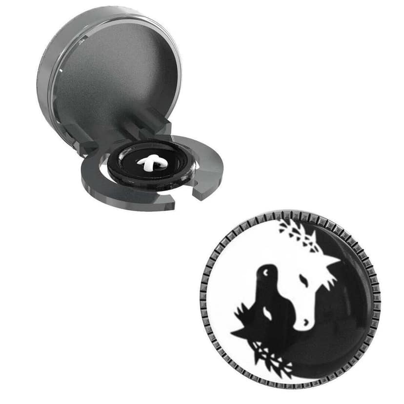 The Smart Buttons - Shirt Button Cover Cufflinks for Men - 2 Horses Of Ying & Yang Design Pattern