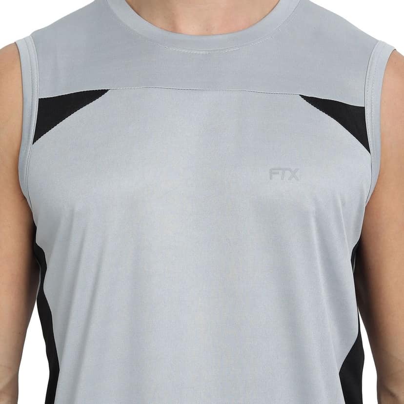 FTX Men Colorblock Round Neck Sleeveless Tshirt view 3