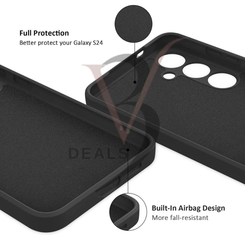 V3Deals Compatible for Samsung S24 Silicone Case with Camera and Screen Protection, Soft Touch, Raised Edge Design, Waterproof, Precise Cutouts view 7