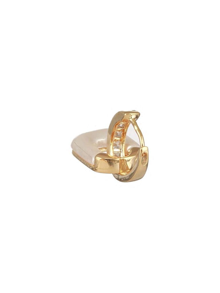 Anti-Tarnish Gold Plated Geometric Hoop Minimal Earrings view 4
