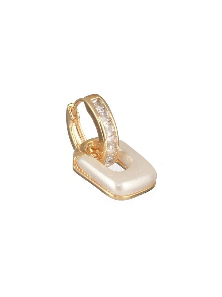 Anti-Tarnish Gold Plated Geometric Hoop Minimal Earrings view 5