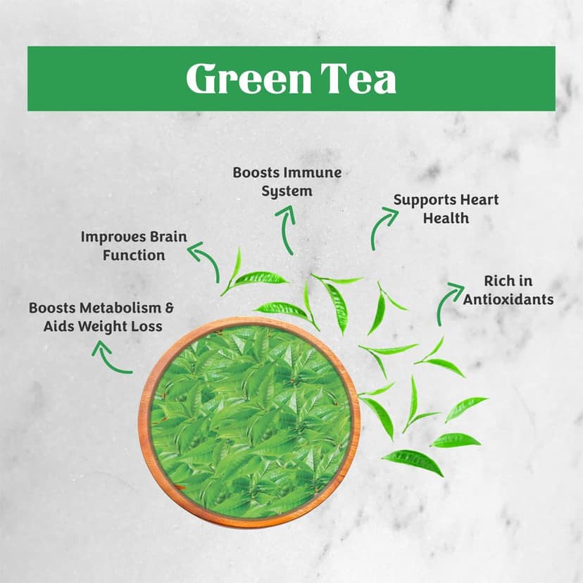 True Nirvana Green Tea – Pure Organic Loose Leaf Herbal Tea – Rich in Antioxidants for Detox & Wellness view 5