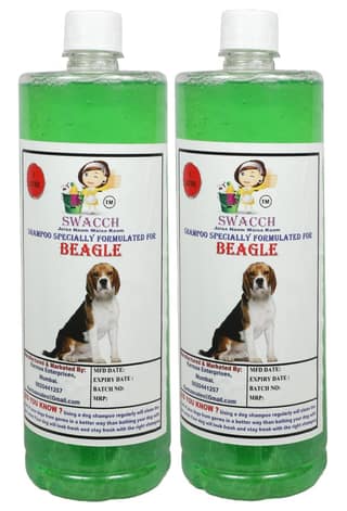 Swacch Shampoo Specially Formulated for Beagle (1 Litre) (Pack of 2) Neem Alovera