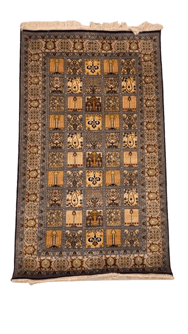 Handmade Persian Rug with Traditional Floral Design view 2