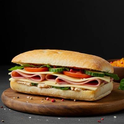 Chicken Ham And Cheese Sandwich