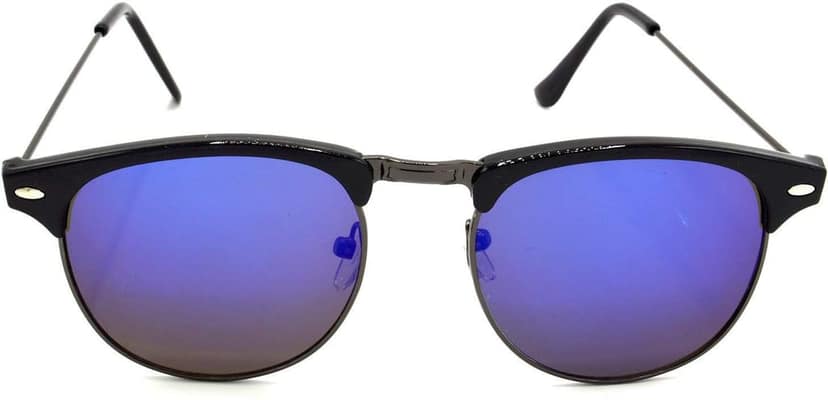 HRINKAR Unisex Rectangle Sunglasses Grey & Brown Frame, Grey & Brown Lens (Medium) - Pack of 2 view 2