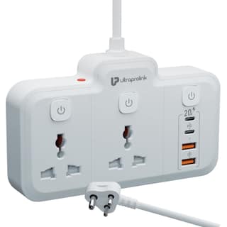 Surge Pro 20 | 2 Socket Surge Protector with 4 USB Ports & 3 Switches | UM1272U-0200