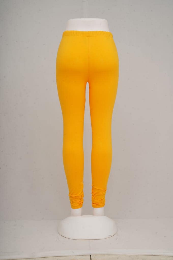Women Dark Yellow Leggings view 3