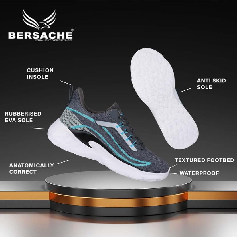 Bersache Premium Sports ,walking,Gym,cricket, Trending Running Shoes For Men's view 5