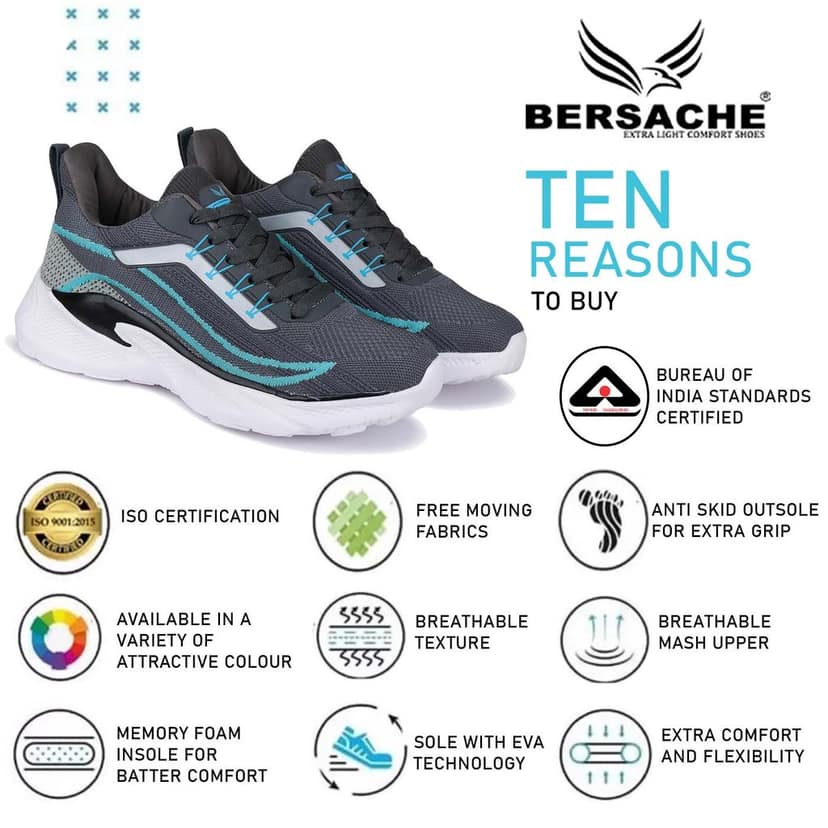 Bersache Premium Sports ,walking,Gym,cricket, Trending Running Shoes For Men's view 7